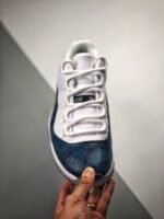 AJ Jordan 11 Navy Snakeskin CD6846-102 Men and Women Size from US 5.5 to US 11 - Premium Quality Streetwear Sneaker - Image 2