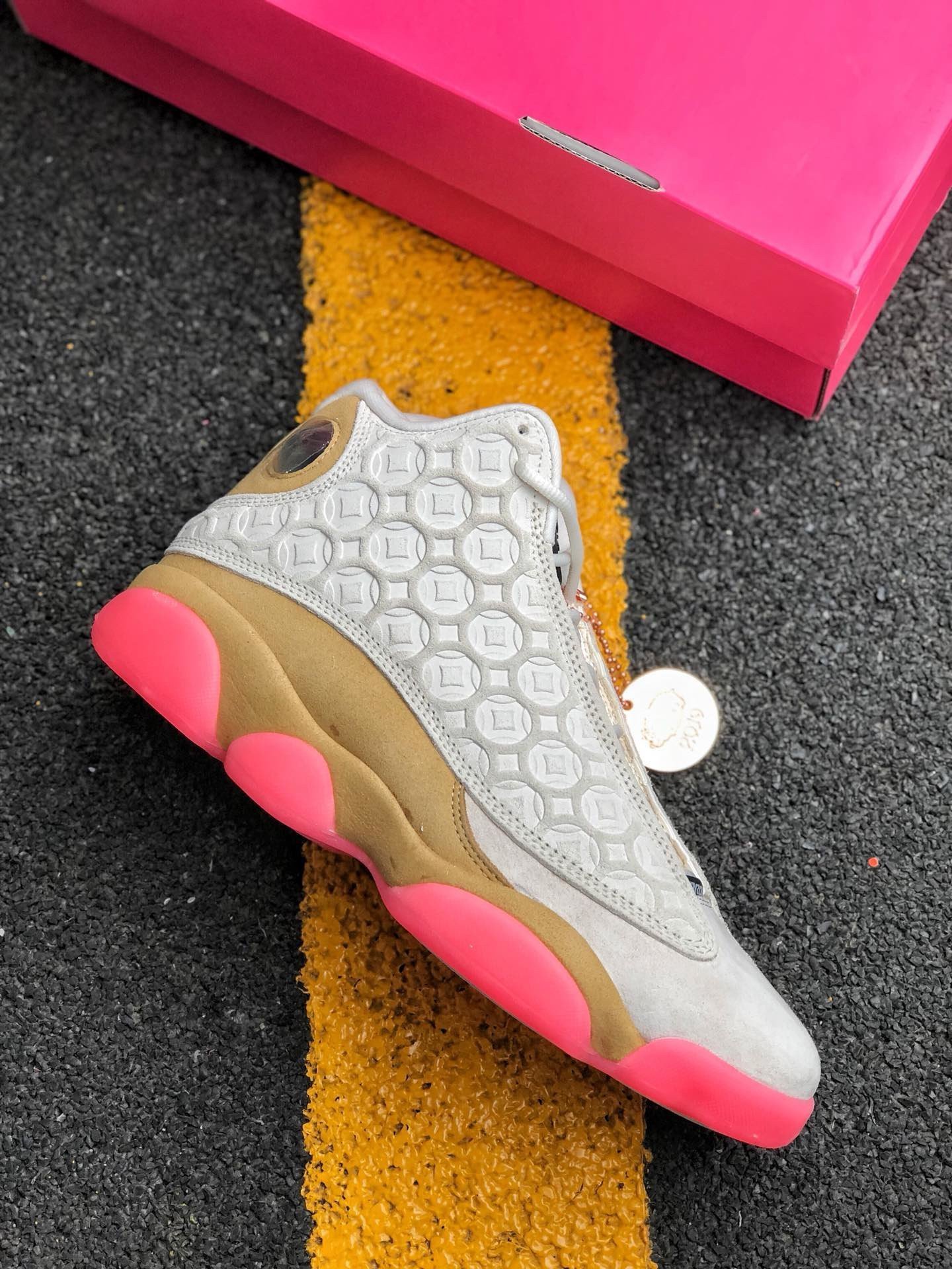 air-jordan-13-retro-cny-pale-ivoryblack-digital-pink-club-gold-cw4409-100-kldfd.jpg AJ Jordan 13 Retro 'CNY' Pale Ivory/Black-Digital Pink-Club Gold CW4409-100 - Premium Quality Streetwear Sneaker - Image 1