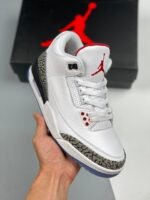 AJ Jordan 3 Free Throw Line White/Black-Fire Red-Cement Grey 923096-101 - Premium Quality Streetwear Sneaker