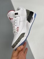 AJ Jordan 3 Free Throw Line White/Black-Fire Red-Cement Grey 923096-101 - Premium Quality Streetwear Sneaker - Image 5