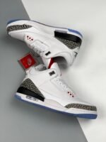AJ Jordan 3 Free Throw Line White/Black-Fire Red-Cement Grey 923096-101 - Premium Quality Streetwear Sneaker - Image 4