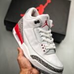 AJ Jordan 3 Katrina White/Cement Grey/Black-Fire Red - Premium Quality Streetwear Sneaker