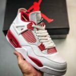 AJ Jordan 4 Alternate 89 White/Black-Gym Red 308499-106 - Premium Quality Streetwear Sneaker