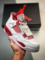 AJ Jordan 4 Alternate 89 White/Black-Gym Red 308499-106 - Premium Quality Streetwear Sneaker