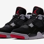 AJ Jordan 4 Bred Shoes - Premium Quality Streetwear Sneaker