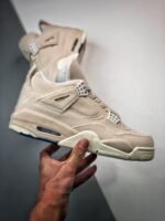 AJ Jordan 4 Canvas Sail/Cement Grey-Fire Red DQ4904-100 - Premium Quality Streetwear Sneaker - Image 2