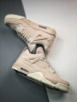 AJ Jordan 4 Canvas Sail/Cement Grey-Fire Red DQ4904-100 - Premium Quality Streetwear Sneaker - Image 4