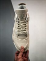 AJ Jordan 4 Canvas Sail/Cement Grey-Fire Red DQ4904-100 - Premium Quality Streetwear Sneaker - Image 6