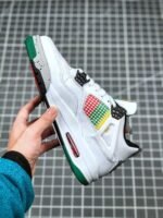 AJ Jordan 4 Carnival White/University Red-Lucid Green-Black AQ9129-100 - Premium Quality Streetwear Sneaker - Image 2