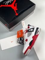 AJ Jordan 4 Fire Red White/Fire Red-Black-Tech Grey - Premium Quality Streetwear Sneaker - Image 2