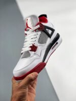 AJ Jordan 4 Fire Red White/Fire Red-Black-Tech Grey - Premium Quality Streetwear Sneaker - Image 5