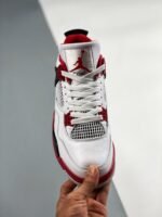 AJ Jordan 4 Fire Red White/Fire Red-Black-Tech Grey - Premium Quality Streetwear Sneaker - Image 6