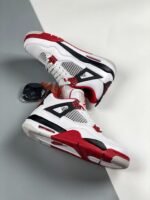 AJ Jordan 4 Fire Red White/Fire Red-Black-Tech Grey - Premium Quality Streetwear Sneaker - Image 4