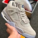 AJ Jordan 4 Georgetown PE Grey Suede - Premium Quality Streetwear Sneaker