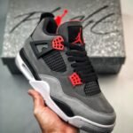 AJ Jordan 4 Infrared Dark Grey/Infrared 23-Black-Cement Grey DH6927 061 - Premium Quality Streetwear Sneaker