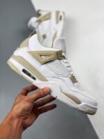 AJ Jordan 4 Linen White/Boarder Blue-Light Sand 487724-118 - Premium Quality Streetwear Sneaker - Image 3