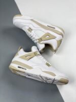 AJ Jordan 4 Linen White/Boarder Blue-Light Sand 487724-118 - Premium Quality Streetwear Sneaker - Image 4