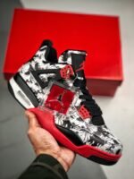 AJ Jordan 4 'Tattoo' Black/Fire Red-Black-White BQ0897-006 - Premium Quality Streetwear Sneaker - Image 4