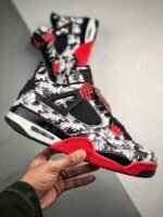AJ Jordan 4 'Tattoo' Black/Fire Red-Black-White BQ0897-006 - Premium Quality Streetwear Sneaker