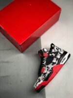 AJ Jordan 4 'Tattoo' Black/Fire Red-Black-White BQ0897-006 - Premium Quality Streetwear Sneaker - Image 2