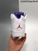 AJ Jordan 5 GS Easter White/Laser Crimson-Voltage Purple CT1605-100 - Premium Quality Streetwear Sneaker - Image 4