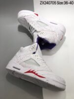 AJ Jordan 5 GS Easter White/Laser Crimson-Voltage Purple CT1605-100 - Premium Quality Streetwear Sneaker - Image 3
