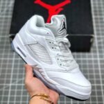 AJ Jordan 5 Low White/Black-Wolf Grey 819172-122 - Premium Quality Streetwear Sneaker