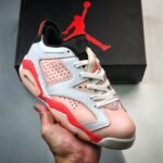 AJ Jordan 6 GS White/Atmosphere-Infrared 23-Black - Premium Quality Streetwear Sneaker