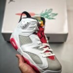 AJ Jordan 6 Hare Neutral Grey/White-True Red-Black CT8529-062 - Premium Quality Streetwear Sneaker