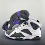 AJ Jordan 7 Flint White/Flint Grey/Varsity Purple CU9307-100 - Premium Quality Streetwear Sneaker