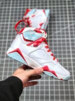 AJ Jordan 7 GS White/Topaz Mist-Ember Glow-Gym Red 442960-104 - Premium Quality Streetwear Sneaker - Image 4