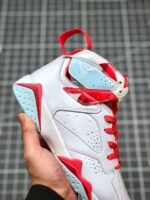 AJ Jordan 7 GS White/Topaz Mist-Ember Glow-Gym Red 442960-104 - Premium Quality Streetwear Sneaker - Image 6