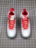 AJ Jordan 7 GS White/Topaz Mist-Ember Glow-Gym Red 442960-104 - Premium Quality Streetwear Sneaker - Image 5