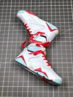 AJ Jordan 7 GS White/Topaz Mist-Ember Glow-Gym Red 442960-104 - Premium Quality Streetwear Sneaker - Image 9