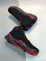 AJ Jordan 7 'Raptors' Black/True Red-Dark Charcoal-Club Purple 304775-018 - Premium Quality Streetwear Sneaker - Image 2