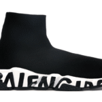 Balenciaga Speed Graffiti Trainers Black White Shoes (M) - Premium Quality Streetwear Sneaker