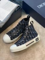 Christian Dior Crystal B23 Oblique SneakersHigh-Top Sneaker Spring/Summer Collection Black - Premium Quality Streetwear Sneaker - Image 4