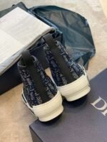 Christian Dior Crystal B23 Oblique SneakersHigh-Top Sneaker Spring/Summer Collection Black - Premium Quality Streetwear Sneaker - Image 7
