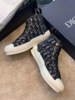 Christian Dior Crystal B23 Oblique SneakersHigh-Top Sneaker Spring/Summer Collection Black - Premium Quality Streetwear Sneaker - Image 8