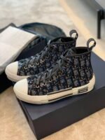 Christian Dior Crystal B23 Oblique SneakersHigh-Top Sneaker Spring/Summer Collection Black - Premium Quality Streetwear Sneaker - Image 6