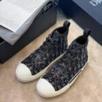 Christian Dior Crystal B23 Oblique SneakersHigh-Top Sneaker Spring/Summer Collection Black - Premium Quality Streetwear Sneaker