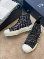 Christian Dior Crystal B23 Oblique SneakersHigh-Top Sneaker Spring/Summer Collection Black - Premium Quality Streetwear Sneaker - Image 5