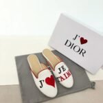 Christian Dior DiorAmour Mules Chinese Valentine Edition Spring /Summer 2019 Collection. White - Premium Quality Streetwear Sneaker - Image 9