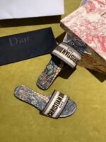 Christian Dior Dway Kaleidiorscopic Mule Sandals in Embroidered CottonSpring /Summer 2020 Collection. Black /Yellow - Premium Quality Streetwear Sneaker - Image 7