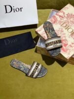 Christian Dior Dway Kaleidiorscopic Mule Sandals in Embroidered CottonSpring /Summer 2020 Collection. Black /Yellow - Premium Quality Streetwear Sneaker - Image 5