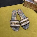 Christian Dior Dway Kaleidiorscopic Mule Sandals in Embroidered CottonSpring /Summer 2020 Collection. Black /Yellow - Premium Quality Streetwear Sneaker