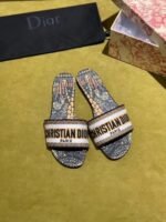 Christian Dior Dway Kaleidiorscopic Mule Sandals in Embroidered CottonSpring /Summer 2020 Collection. Black /Yellow - Premium Quality Streetwear Sneaker