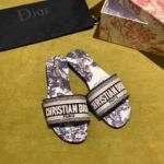 Christian Dior Dway Kaleidiorscopic Mule Sandals in Embroidered CottonSpring /Summer 2020 Collection. White /Black - Premium Quality Streetwear Sneaker