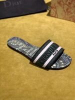 Christian Dior Dway Kaleidiorscopic Mule Sandals in Embroidered CottonSpring /Summer Collection Green /Black - Premium Quality Streetwear Sneaker - Image 5