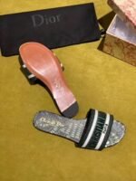 Christian Dior Dway Kaleidiorscopic Mule Sandals in Embroidered CottonSpring /Summer Collection Green /Black - Premium Quality Streetwear Sneaker - Image 7